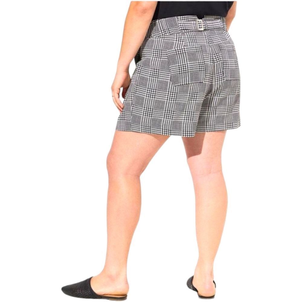 TORRID Black Georgette Ruffle Tank & Glen Plaid Crepe Short Set - Picture 11 of 16